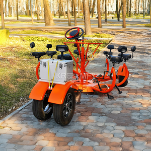 Vélo de bar à bière Surrey pour 7 personnes avec fourche en acier, frein à disque, pédale simple vitesse, pédale ordinaire - Product Image 4