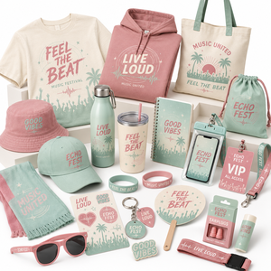 Custom Logo Music Festival Concert Promotional Gift Set One Stop Merchandise Solutions for Live Events Tours Fan Activations - Product Image 1
