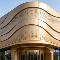 Panneau mural en aluminium à grain de bois, revêtement PVDF, texture bois pour extérieur de villa, imperméable, résistant aux intempéries, décoratif, durable