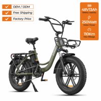 Vélo électrique longue portée, pneus larges de 20 pouces, batterie 48V13Ah, moteur 250W, vélo électrique de ville pour les trajets quotidiens, vente en gros d'usine OEM