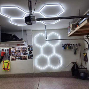 Заводская продажа Светодиодный офисный светильник 5 шестиугольный потолочный светодиодный настенный светильник для автомойки светодиодный комнатный светильник - Product Image 4