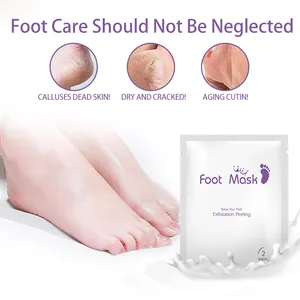Maschera Peeling per i piedi cura della pelle esfoliante per mascheratura del bambino Peel Membrane Gel Socks Pack Whitening And Moisturizing