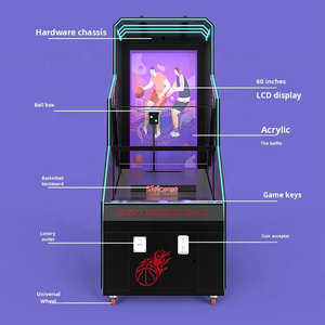Vente en gros d'usine Machines de tir au <span class=keywords><strong>basket</strong></span>-ball vidéo de 60 pouces Nouveaux jeux à pièces pour adultes et enfants Centre commercial - Product Image 3