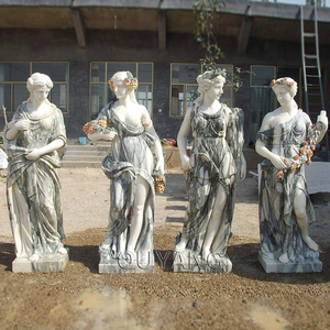 QUYANG-estatua de mármol Natural tallada <span class=keywords><strong>a</strong></span> mano, estatua de Diosa griega, tamaño real, escultura de piedra para las cuatro estaciones - Product Image 2