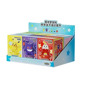 2026 Gran Venta Caja Sorpresa Figuras de Anime Originales Pokémon Sentados en Posición Tumbler Juguetes de PVC Adornos Decorativos Eevee <span class=keywords><strong>Pika</strong></span> Gengar - Product Image 1