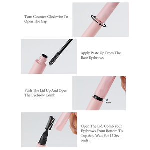Créez votre propre sourcil végétalien personnalisé pour la stratification label privé sourcils gel gel coiffant doux clair sourcil réglage Gel avec brosse - Product Image 5