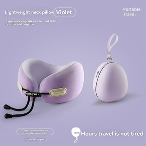 Cuscino da viaggio a forma di U in memory foam per il supporto cervicale, ideale per aereo, auto, ufficio, riposo e sollievo dal dolore al collo. - Product Image 6