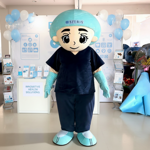 Infirmière de dessin animé en peluche sur mesure en tenue médicale costume de mascotte idéal pour les spectacles d'adultes fêtes à thème et événements marketing - Product Image 1