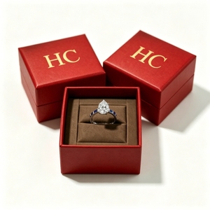 Minimalist Modern Jewelry Box Wholesale Lid and Base <b>Ring</b> Case Manufacturer Custom Logo Rigid Cardboard Gift Packaging in Bulk - Product Image 1