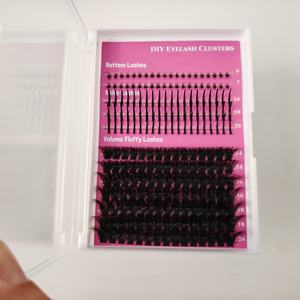 थोक स्पाइक क्लस्टर, नीचे व्यक्तिगत मिश्रण सीडी कर्ल प्राकृतिक पलक fox <span class=keywords><strong>mink</strong></span> diy lash क्लस्टर किट कस्टम लोगो - Product Image 4