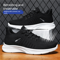 Baskets de sport décontractées de luxe pour hommes, respirantes en maille Fly-Knit, à semelle souple monocouche, confortables, pour la vente en gros