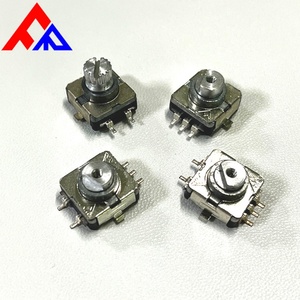 Encoder Rotatorio Incremental de 360 Grados, 6mm de Diámetro, Mango Metálico, Interruptor Micro Patch Pin, Comunicación RS-485, Interruptor SPST, Negro - Product Image 2