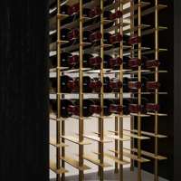 Porte-vin mural moderne sur pied, rotatif, pour la maison, les meubles, les restaurants, construction en aluminium, présentoir à vin