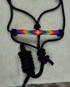 Cuerda de cuentas de caballo hecha a mano Halter Durable Ajuste ajustable Cuero Tacto suave para carreras de caballos Proveedor indio Exportación a granel - Product Image 4