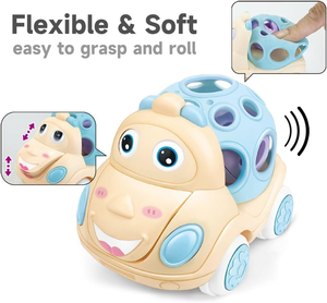 Haute qualité bébé retirer voiture rouleau <span class=keywords><strong>camion</strong></span> jouets doux Rubeer Friction alimenté voiture enfants infantile cadeaux d'anniversaire - Product Image 4