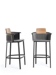 Nordic Rope Rattan aluminum <b>Waterproof</b> Dinning Chair Patio Restaurant Aluminium Stackable Outdoor bar Chair for Garden hotel - Product Image 3