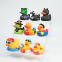 Bouée de piscine en forme de canard en caoutchouc de 8 cm pour les vacances à la plage, jouet de piscine, cadeau de fête de plage, logo personnalisé disponible, différentes tailles disponibles