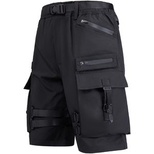 FOXA Men's Techwear Cargo Shorts Mid Waist 100% Polyester Quick Dry Canvas With Pockets Streetwear Style - Product Image 6