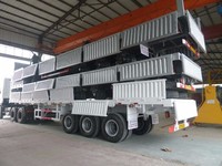 Semi-remorque à ridelles latérales 3 essieux 60 tonnes 40 pieds pour transport général de marchandises en vrac