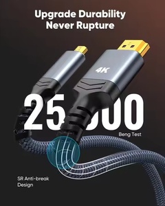 4k Micro HDTV Cáp đồng trục Adapter với nylon bện xoắn đôi 1m/2M/3m chiều dài có sẵn cho Microphone chuyển đổi âm thanh - Product Image 2