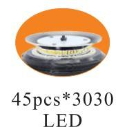 CE 12V-24V Rotierende Blinkende LED-Warnleuchte Bernsteinfarbene Kuppel Notfall-Stroboskop-Warnleuchte für Baufahrzeuge Sicherheit