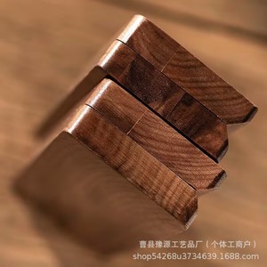 Black Walnut Wood Fountain <b>Pen</b> Case Solid Wood Engraved Logo Stationery <b>Box</b> Custom Made For General Packaging - Product Image 3