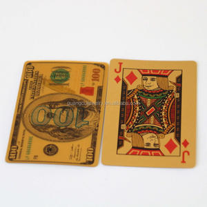 थोक कस्टम लोगो डिजाइन मुद्रण अमेरिकी पर्यटक स्मारिका उच्च गुणवत्ता वाला स्वर्ण डॉलर खेल कार्ड - Product Image 5