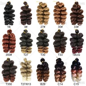12 inch xoăn bện tóc bouncy pháp Curl Crochet Bím Tóc cho phụ nữ da đen Pre kéo dài lỏng lượn sóng phần mở rộng - Product Image 4
