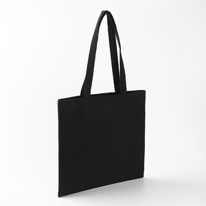 Thân Thiện Với Môi Tái Sử Dụng Màu Đen Công Suất Lớn Canvas Tote Túi Với Logo Tùy Chỉnh In Dài Xử Lý Dot Mô Hình Màu Đen Mua Sắm Túi - Product Image 2