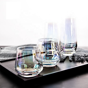 Copa de vino sin tallo, vaso de cristal de Color arcoíris, flautas de champán, gran oferta - Product Image 3
