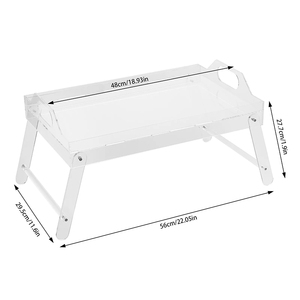 Factory Custom Folding <strong>Bed</strong> <strong>Tray</strong> Laptop Table Acrylic <strong>Bed</strong> <strong>Tray</strong> Table Clear Sturdy and Durable