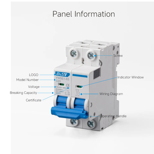 <span class=keywords><strong>Disjoncteur</strong></span> automatique 2P C20 (cadre 20A) durable, <span class=keywords><strong>prix</strong></span> usine EAST, pour la protection électrique domestique et industrielle - Product Image 1