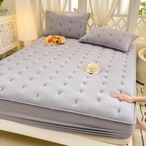 Set di Tre Pezzi per <span class=keywords><strong>Letto</strong></span> con Copriletto Trapuntato Ricamato Semplice, Coprimaterasso - Product Image 6