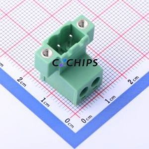 KF2EDGRKP-5.0-2P Plug-in Terminal Block P=5mm Connector Plug Screw Fixing 1x2P 5mm - Product Image 1