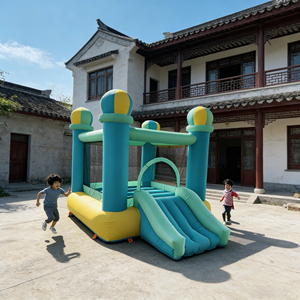 Château gonflable aquatique <span class=keywords><strong>pour</strong></span> enfants avec toboggan, aire <span class=keywords><strong>de</strong></span> jeux extérieure <span class=keywords><strong>pour</strong></span> <span class=keywords><strong>jardin</strong></span>, idéal <span class=keywords><strong>pour</strong></span> les fêtes d'<span class=keywords><strong>anniversaire</strong></span> et la <span class=keywords><strong>location</strong></span> événementielle - Product Image 2