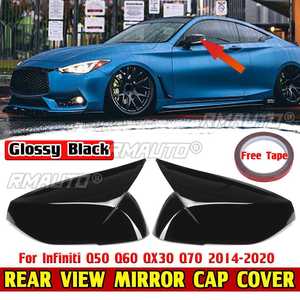 Q50 Q60 M Style Car <b>Door</b> Side Rearview <b>Mirror</b> Cover Cap for Infiniti Q50 Q60 QX30 Q70 2014-2020 Add-on Rear View <b>Mirror</b> Covers - Product Image 1