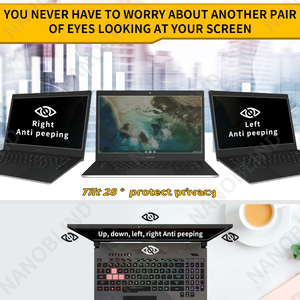 NANOBLIND Filtre d'écran de confidentialité anti-espion pour écran d'ordinateur portable de 15.6 pouces pour Asus Acer Lenovo Tablet PC Universal PET Plastic Material - Product Image 3