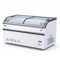 Équipement de réfrigération pour cuisine commerciale, réfrigérateur vitrine pour supermarché, mini congélateur horizontal