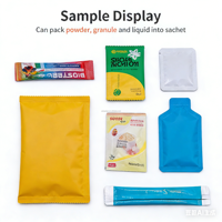 Machine d'emballage automatique VFFS pour sachets de café 10g 15g 20g 30g avec scellage arrière et emballage sur 3/4 côtés