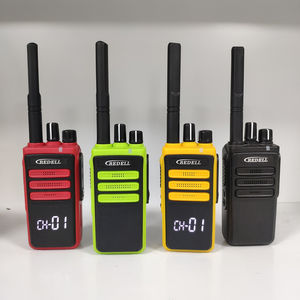 Redell Portable UHF <span class=keywords><strong>Radio</strong></span> bidirectionnelle talkie-walkie 20km longue portée avec écran rouge vert jaune noir équipement de garde de sécurité - Product Image 1