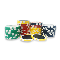 Coffret cadeau marqueur de balle de golf ABS avec logo personnalisé marqueur de balle de poker de haute qualité