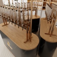 Sundo Maßgefertigter Parfüm-Präsentationsschrank mit LED-Beleuchtung, Duft-Vitrine, Glas-Spenderbar, Langlebiges Wasserdichtes Design für Geschäfte