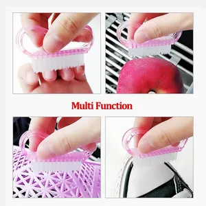 Brosse de nettoyage des ongles en forme de U, mini, transparente, en plastique, pour manucure, brosse à poils doux pour nettoyer la poussière des ongles, brosse à ongles pour nail art - Product Image 6