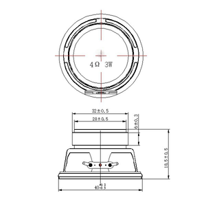 Loa đa phương tiện đồ chơi Bluetooth tần số đầy đủ 40mm từ tính ngoài 4 Ohm <span class=keywords><strong>3</strong></span> Watt 1.5 inch 4R3W - Product Image 3