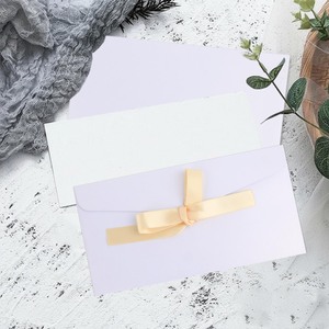 Bow <strong>Envelope</strong> Thickened Pearl Paper Ribbon Greeting Card Letter Making Creative Invitation,White,20 Piece/Set - Product Image 4