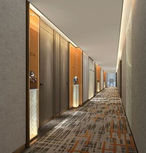 Hiện Đại Tùy Chỉnh Thiết Kế 100% Nylon Máy In Tường Để Tường Thảm Hành Lang Khách Sạn Phòng Tiệc Bền Không Trượt Sàn Karpet - Product Image 2