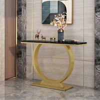 Table d'entrée en marbre, étagère murale, console longue et étroite, armoire décorative, style moderne minimaliste, subtilement luxueux, fabriqué en Chine