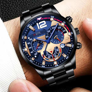 Orologio da Uomo NYY Popolare e Vendutissimo, Multicolore <span class=keywords><strong>con</strong></span> Lancette Luminose, <span class=keywords><strong>Numeri</strong></span> Grandi, Calendario, Cinturino in Acciaio, Display Analogico - Product Image 4