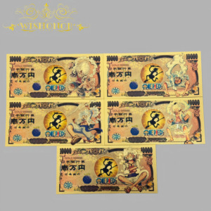 Billets de banque japonais Luffy Anime 2026, billets de banque Luffy Gear Fourth plaqués or 24 carats pour les cadeaux des fans - Product Image 1