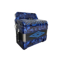 SEASOUND OEM Professional 34-Button 12-Bass 3-Register Blue Celluloid Accordion Cheap 34 Buttons 12 Bass 3 Diatonic Wood JB3412B